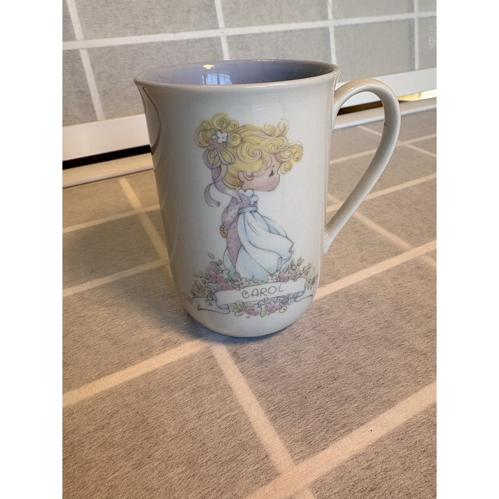 Precious‎ Moments Personalized Coffee Cup Mug Carol 1989 80's Cute